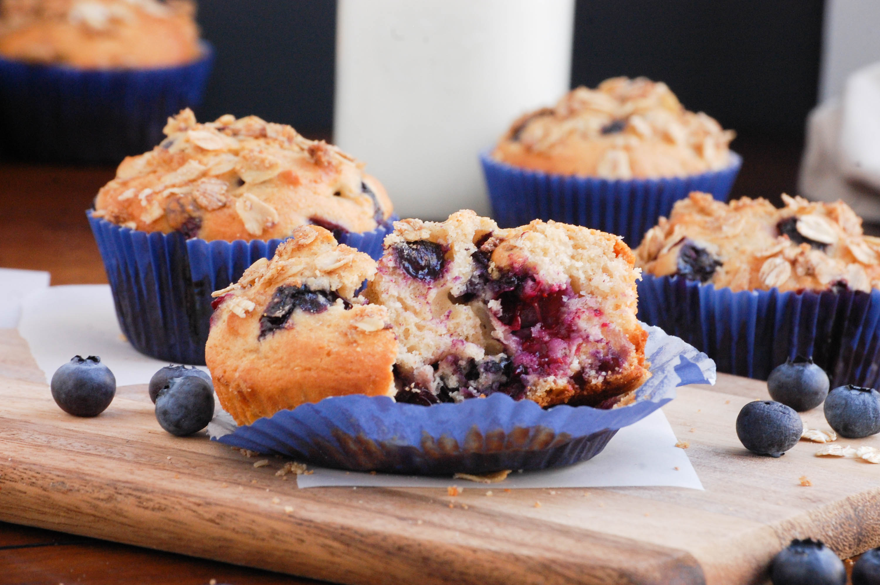Healthy Blueberry Muffins by The District Table