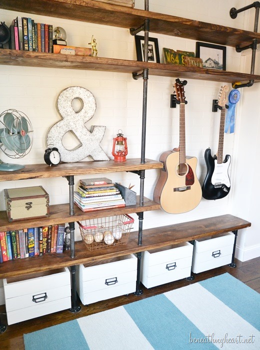 10 Ideas for Pipe Shelving via The District Table