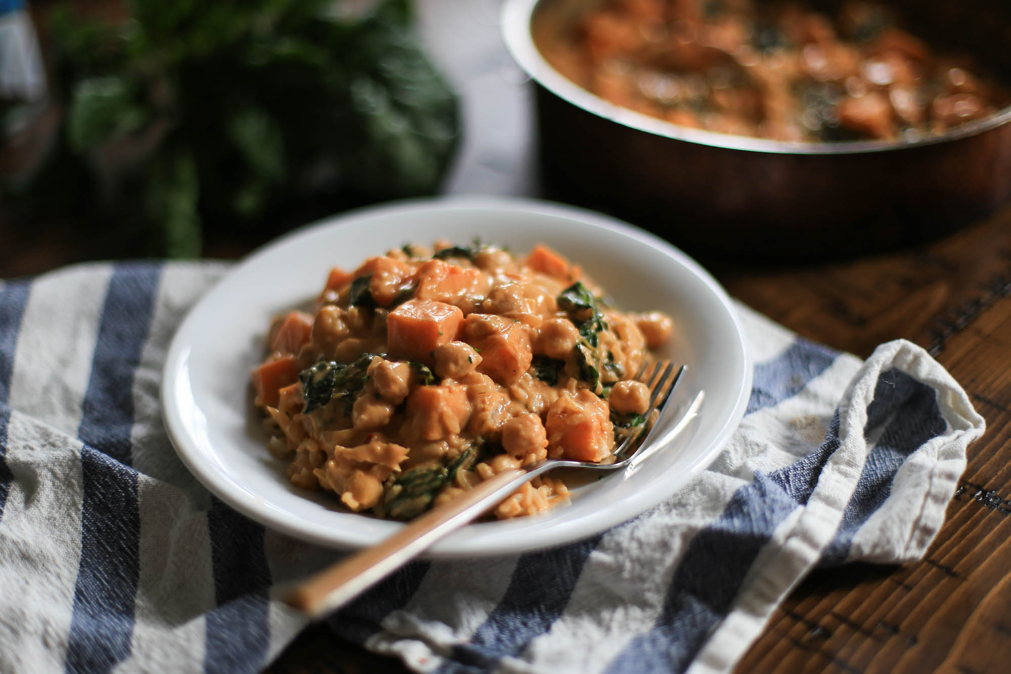 One Pot Chickpea and Sweet Potato Stew