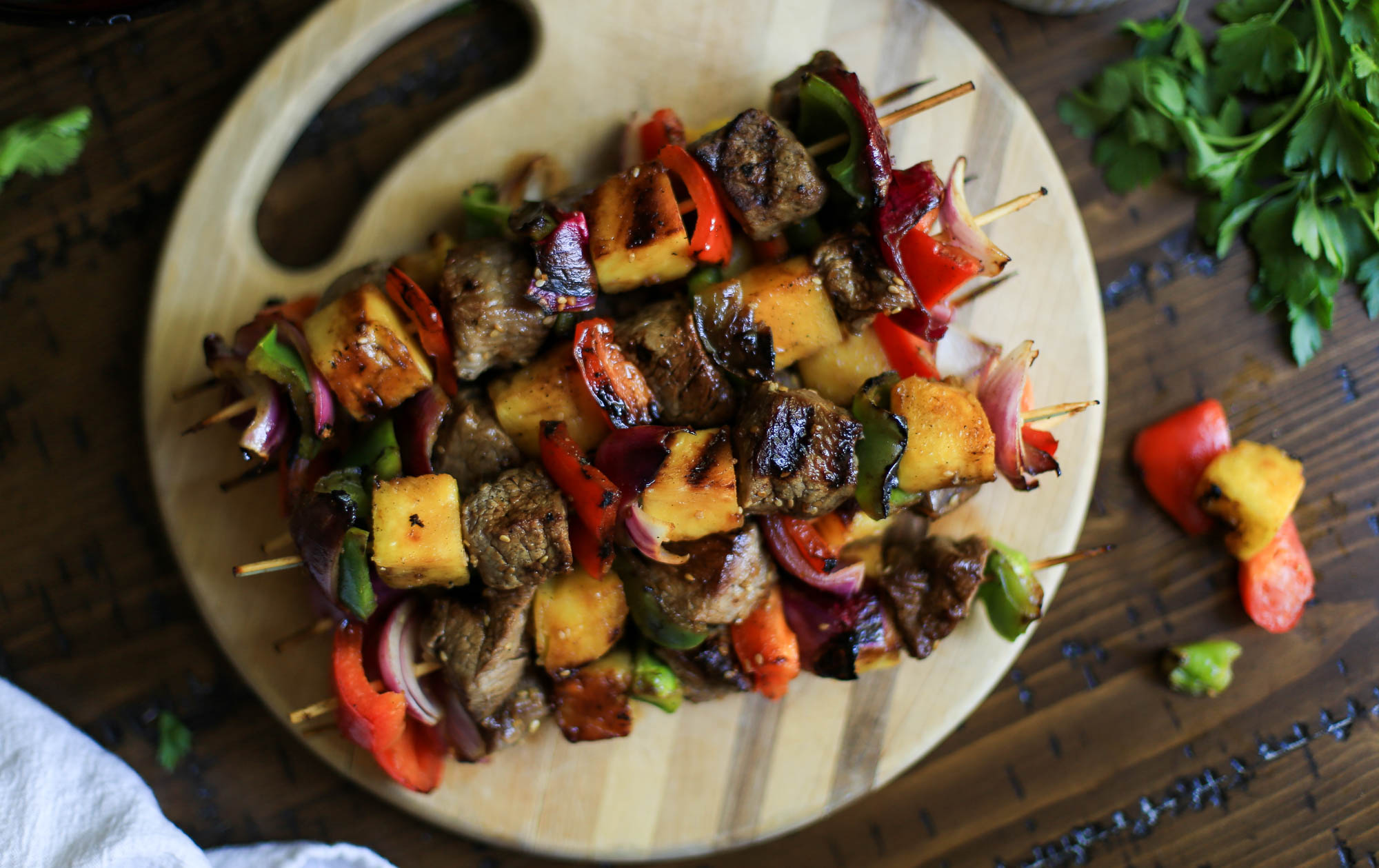 Grilled Hawaiian Steak Kabobs by The District Table